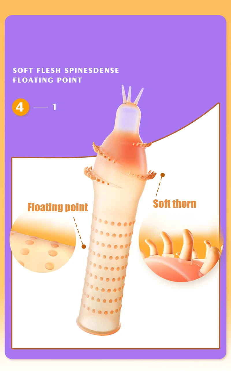 Penis Sleeve Reusable Condom For Delay And Enhanced Performance_voghion.com