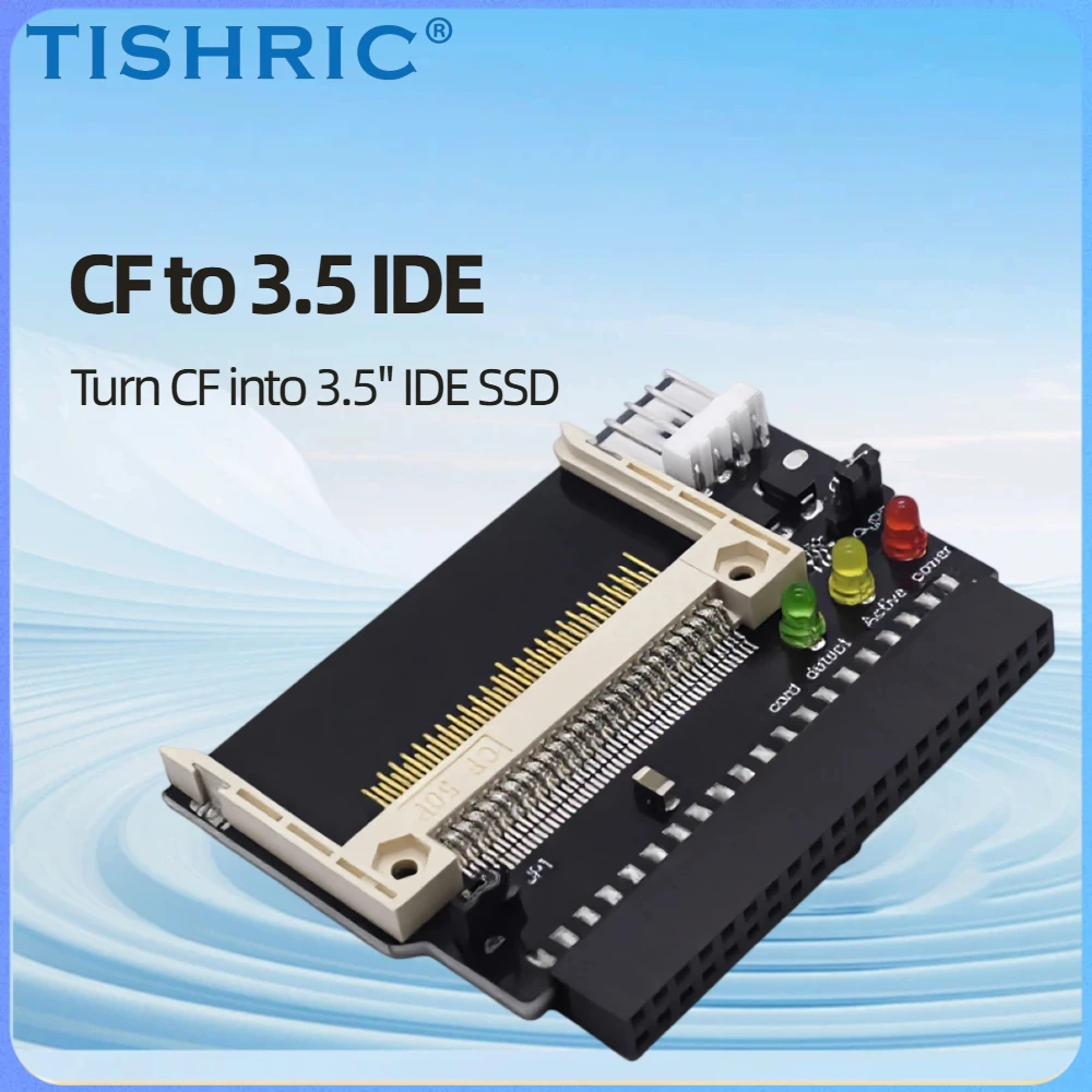 TISHRIC 3.5인치 CF-IDE 40핀 어댑터 카드 듀얼/싱글 사이드 컴팩트 플래시-40핀 IDE 암/수 컨버터 5V 4핀 노트북 PC용