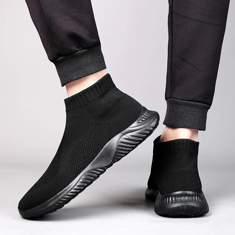 Tênis masculinos respirável moda casual sapatos de caminhada ao ar livre deslizamento em mocassins leve tenis tênis frete grátis