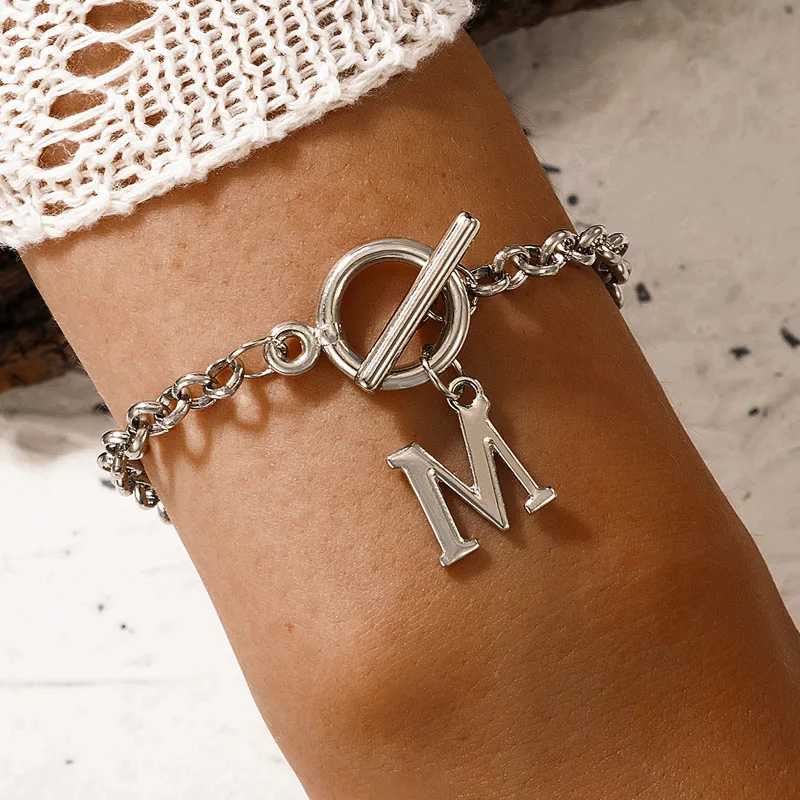 Trendy Letter M Bracelets For Women Metal Hollow Geometric Chain Charm  Bracelet Girl Bangle Bohemian Beach Jewelry Gifts Bijoux