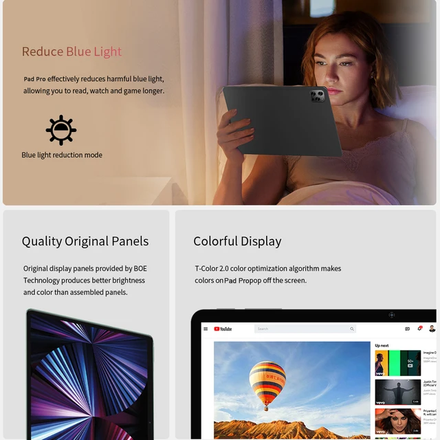 2024 New 10.1 Inch Android Tablets Octa Core 8GB RAM 256GB ROM Google Play 3G 4G LTE Dual SIM Dual WiFi Tablet PC Android 12 5