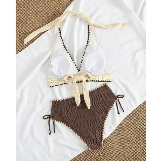 Bikinis sexis de cintura alta, traje de baño para mujer, traje de baño para mujer, trajes de baño, conjunto de Bikini brasileño, ropa de playa, bañista para piscina 5