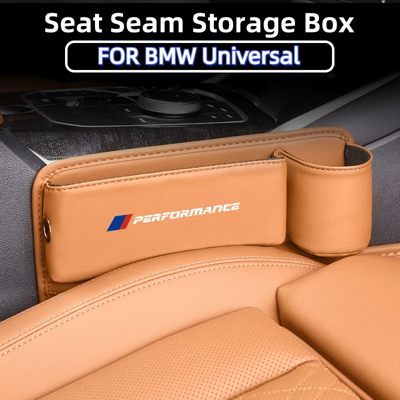 PU Car Central Storage Box Phone Cup Holder Auto Seat Gap Storage Box Accessory Organizer For BMW G30 G20 F30 F10 X1X2X3X4X5X6X7