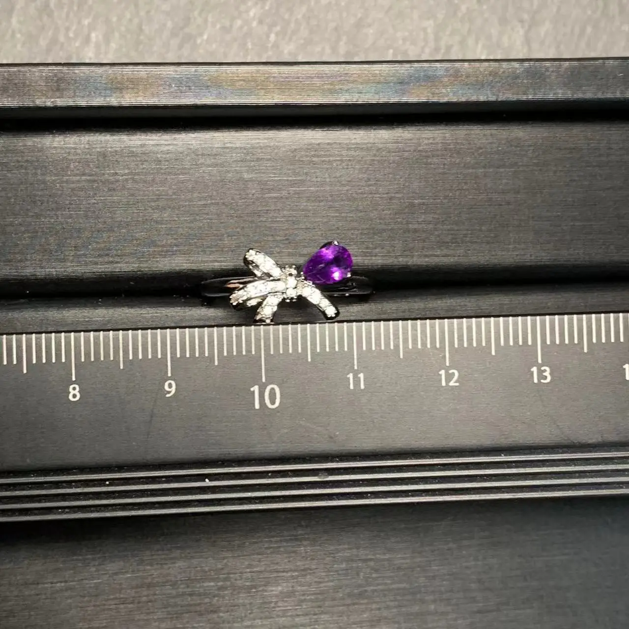 Natural Amethyst Ring Stone Female Handmade Rings Jewelry for Women Gift Purple Flower