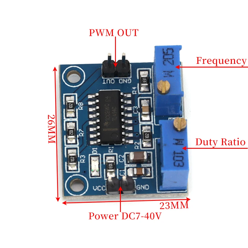 Enhanced PWM Controller Module with Adjustable Frequency and Voltage