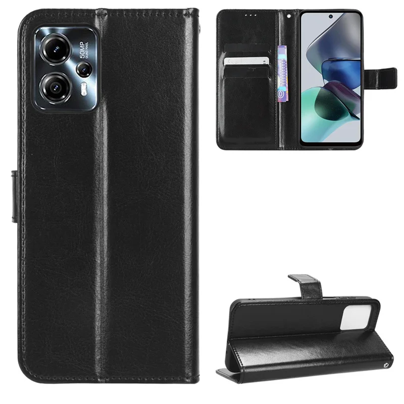 Luxury PU Leather Wallet Case with Lanyard & Stand