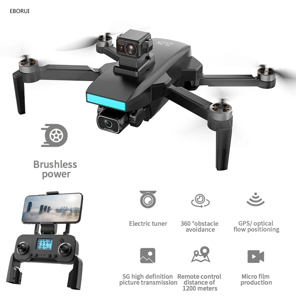 

ZLLRC SG107MAX бесщеточный двигатель GPS Радиоуправляемый Дрон фотоэлектрический WiFi FPV 4K двойная камера 360 обход препятствий GPS возврат Радиоуправляемый квадрокоптер Дрон игрушки