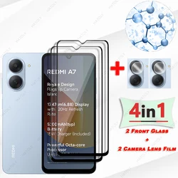 Premium Tempered Glass Screen & Camera Lens Protector with Black Edge for Just 2 Front Glass