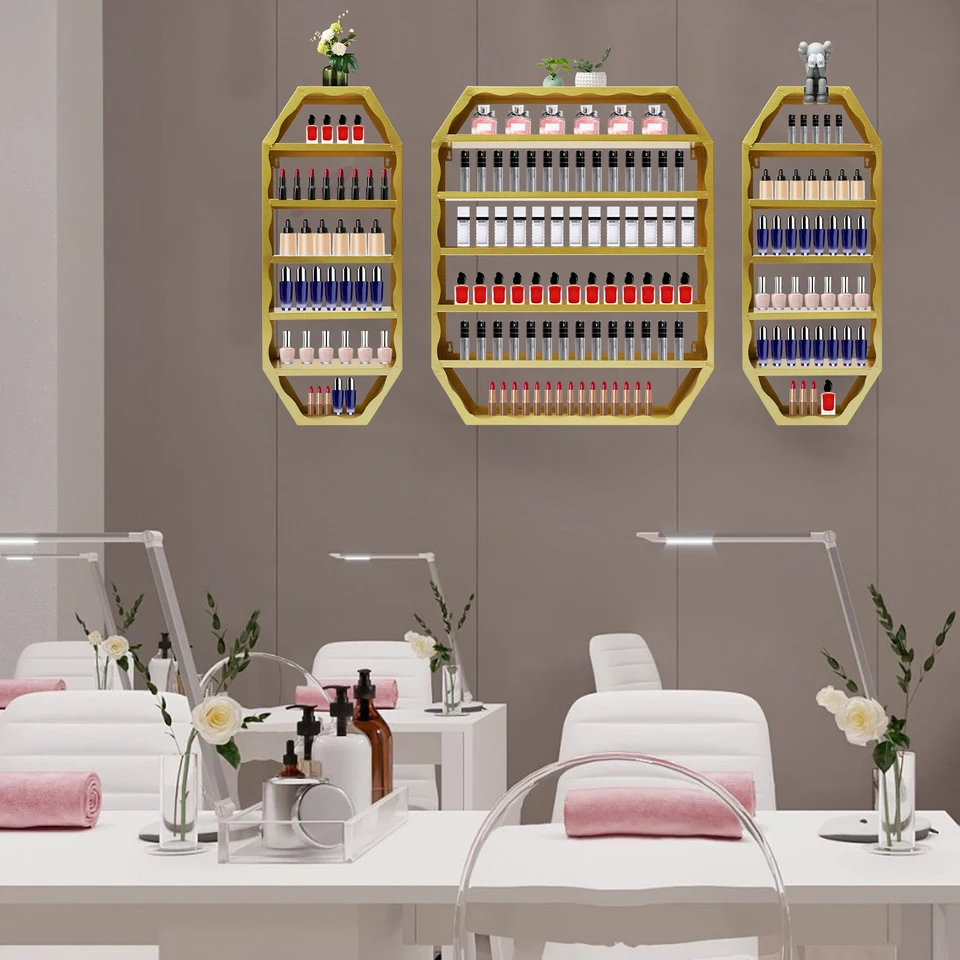 3 Tier Wall Mounted Nail Polish Display Rack Set