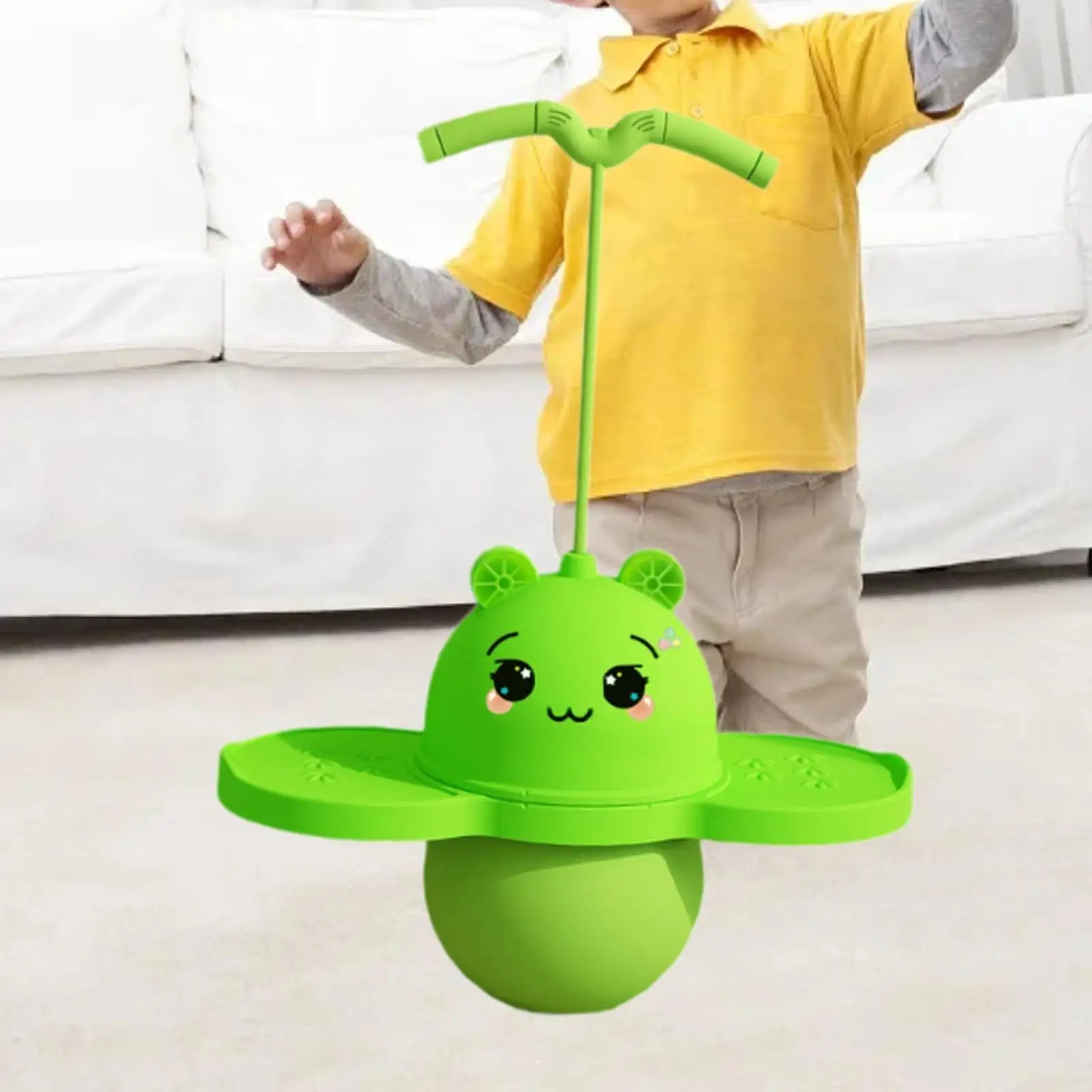 Pogo Ball with Handle with Ball Pump Exercise Pogo Stick for Kids Boys Girls