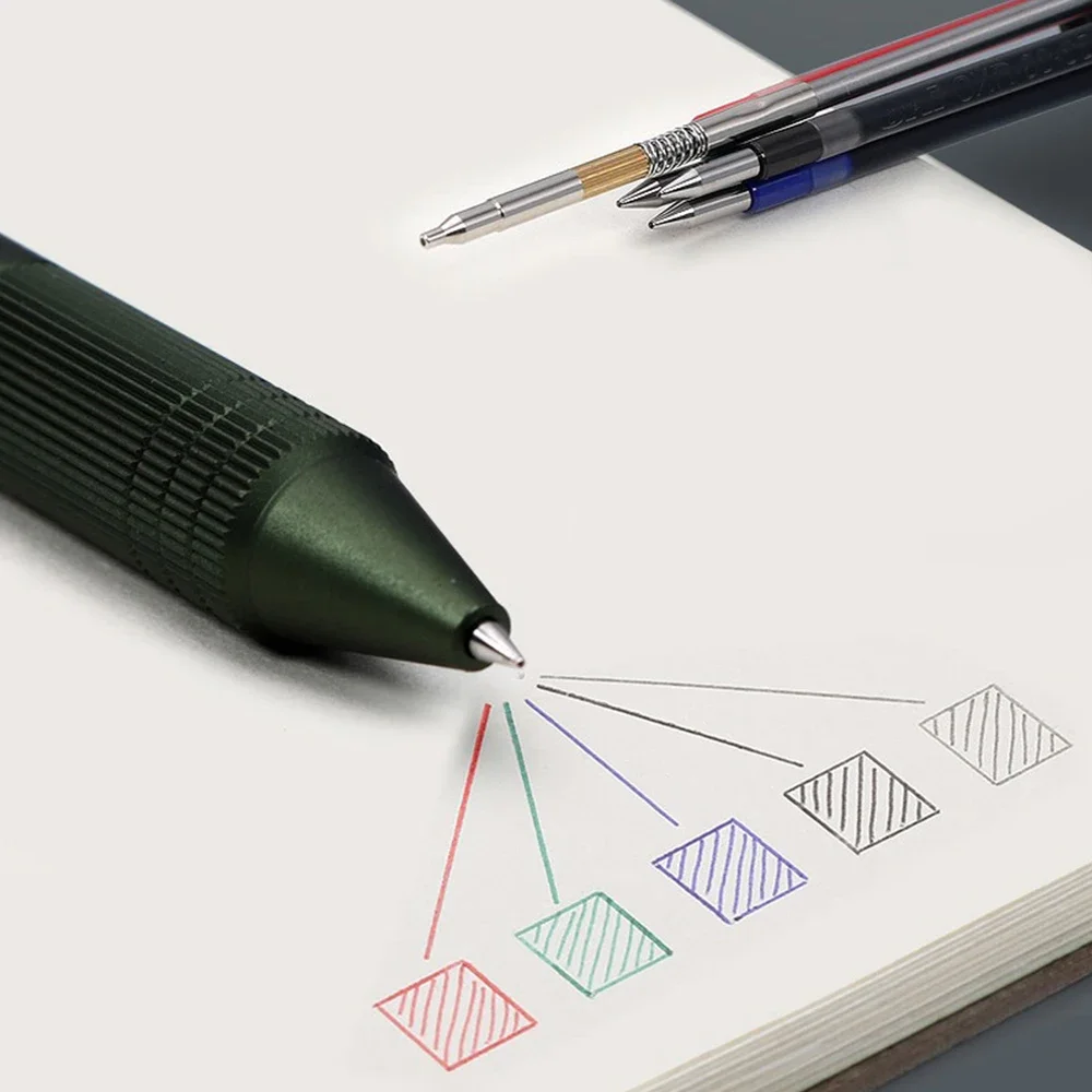 Japan UNI Multifunctional Ballpoint Pen 4+1 Low Center of Gravity Quick Drying Jetstream MSXE5-2000A Business Office Supplies