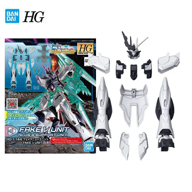 Bandai Genuine Gundam Model Garage Kit Hg Series 1/144 Fake V Alus'S Support Unit Anime Action Figure Toys For Boys Collectible
