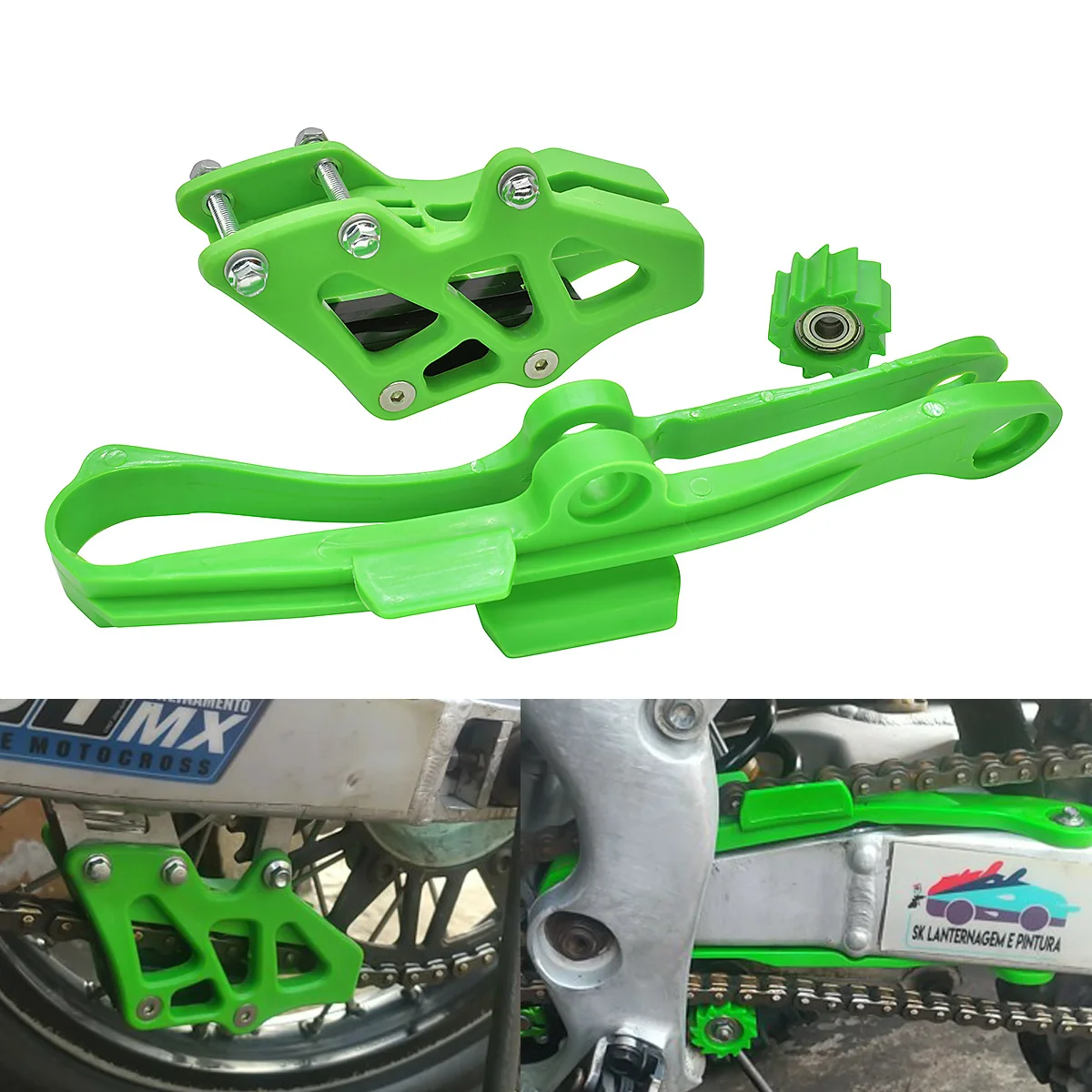 Motorcycle Chain Guide Slider Guide Swingarm Roller For Kawasaki KX250F