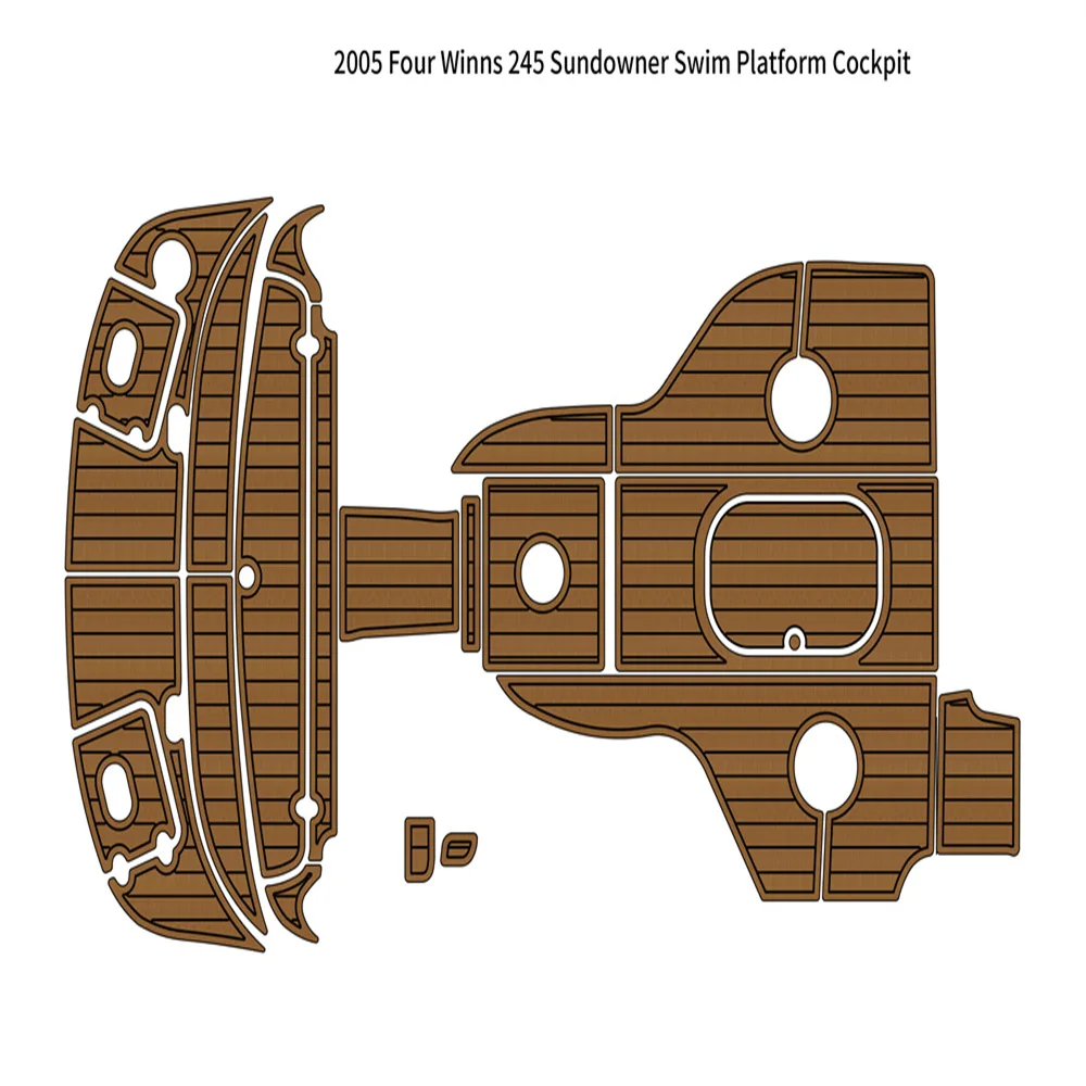 

Коллекция 2005 года, платформа для плавания Sundowner Four Winns 245, подстилка для кабины, лодки из ЭВА, Тиковый настил, морской маринемат, гэтorstep, самоклеящаяся