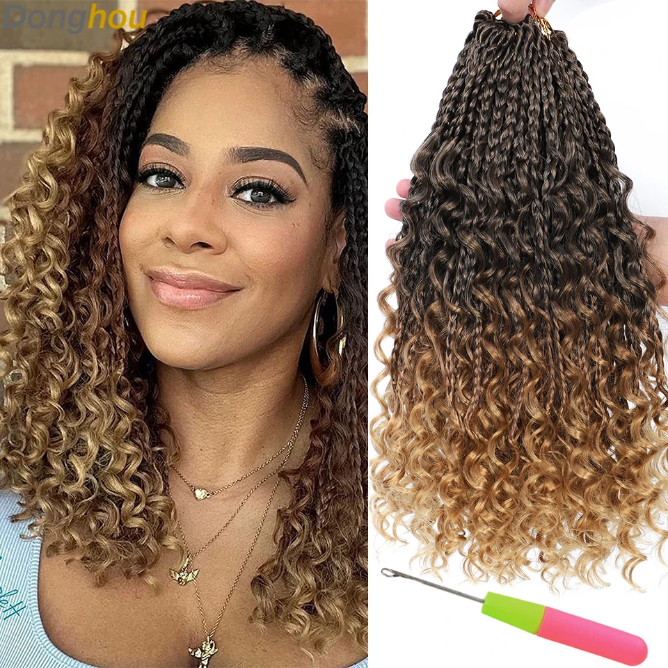 Goddess Box Braid Crochet Hair Curly Ends 14 Inch  Synthetic Braid Goddess  Crochet - Crochet Hair - Aliexpress