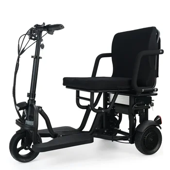Sedia a Rotelle Elettrica Pieghevole WEYRAL C36 VT, Motore 300W, Batteria 36V 8Ah, Pneumatici Fat 8*3, Design Compatto per Tutti i Terreni
