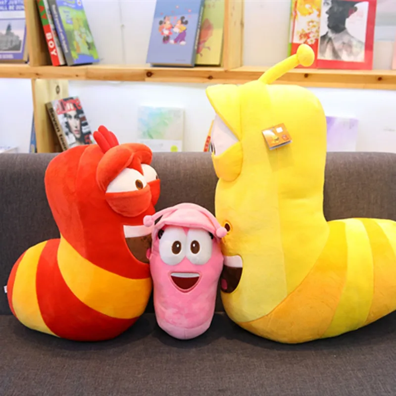 3 pz/lotto Anime coreane Fun Insect Slug Creative Larva peluche simpatiche bambole di verme ripiene per bambini regalo di compleanno hobby