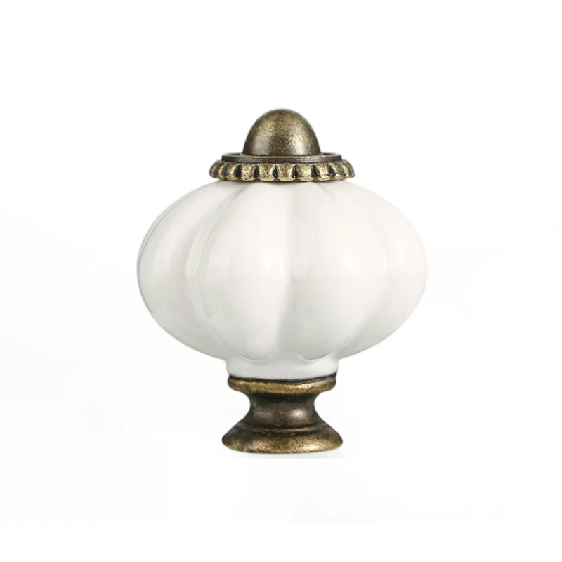 Drawer Cupboard Kitchen Pull Handle Furniture Handle Pumpkin Ceramic Door Knobs Cabinet Knobs Handles For Furniture 10Pcs/set