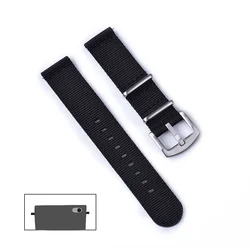 Premium Military - Style Nylon Quick Release Watch Strap - High Quality Replacement Bracelet - 18mm (Black)