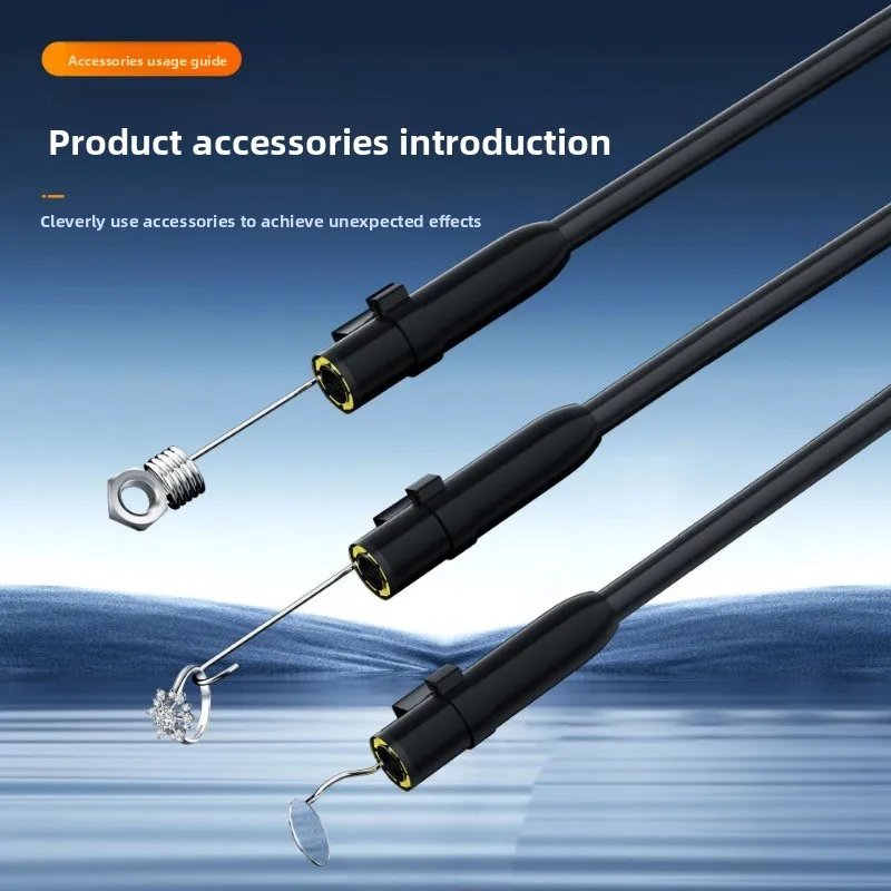 내시경 카메라 4.3인치 IPS 스크린 IP67 방수 내시경 자동차 엔진 검사 파이프라인 수리용 8개 조절 가능 LED