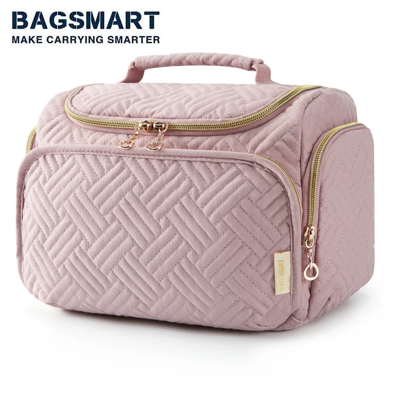 BAGSMART Woman Travel Toiletry Bag Large Capacity Cosmetic Bag With ...
