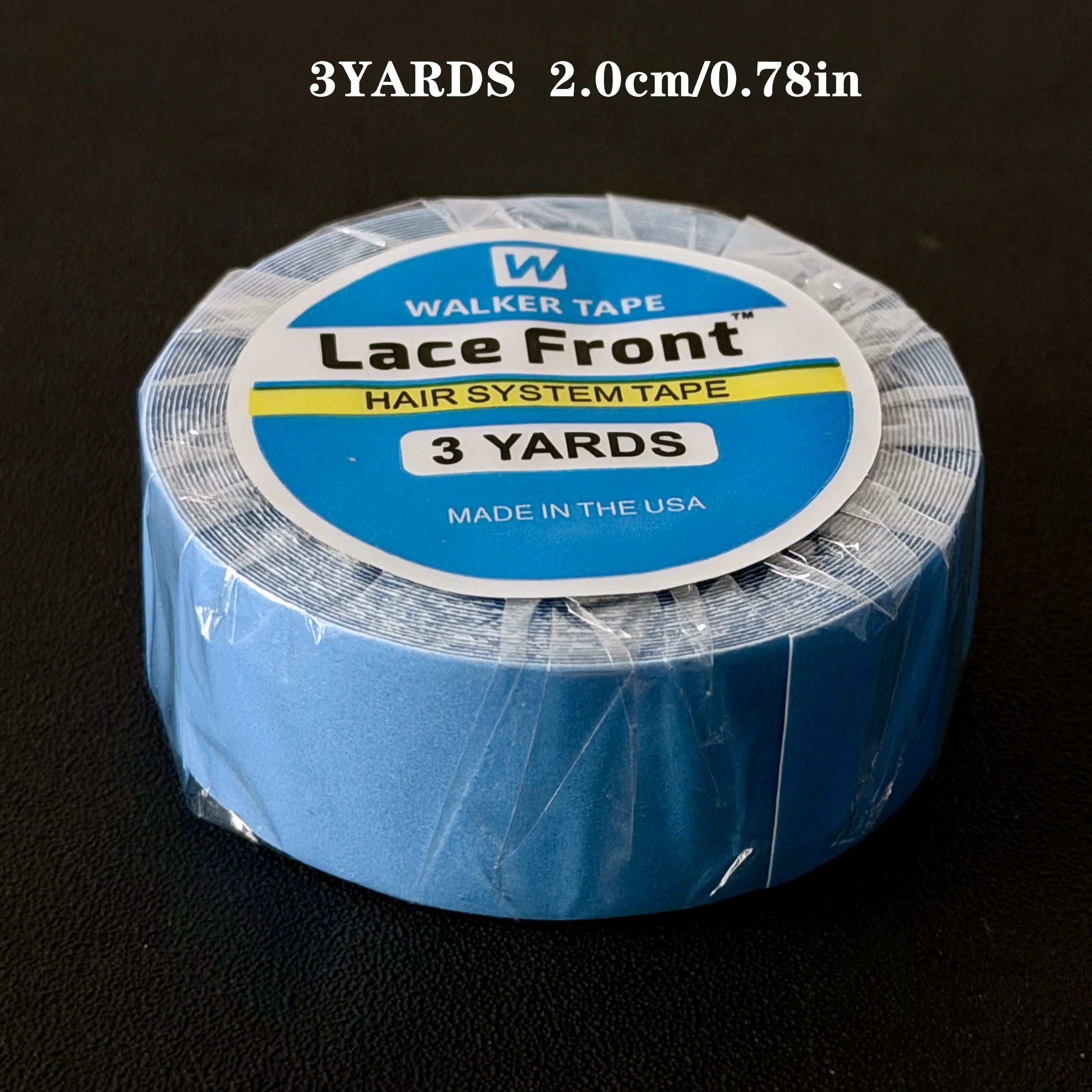 36Yards Hair System Tape Double Side Walker Tape 0.8CM Blue Lace Front Wig Tape For Toupee Sweatproof Ultra Hold Wig Tape 2.54CM