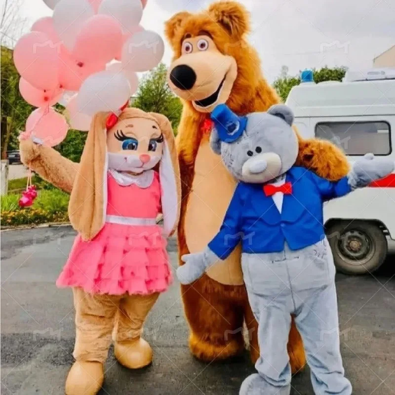 Halloween Plush Bear Rabbit Mascot Costume Doll Clothing Adult