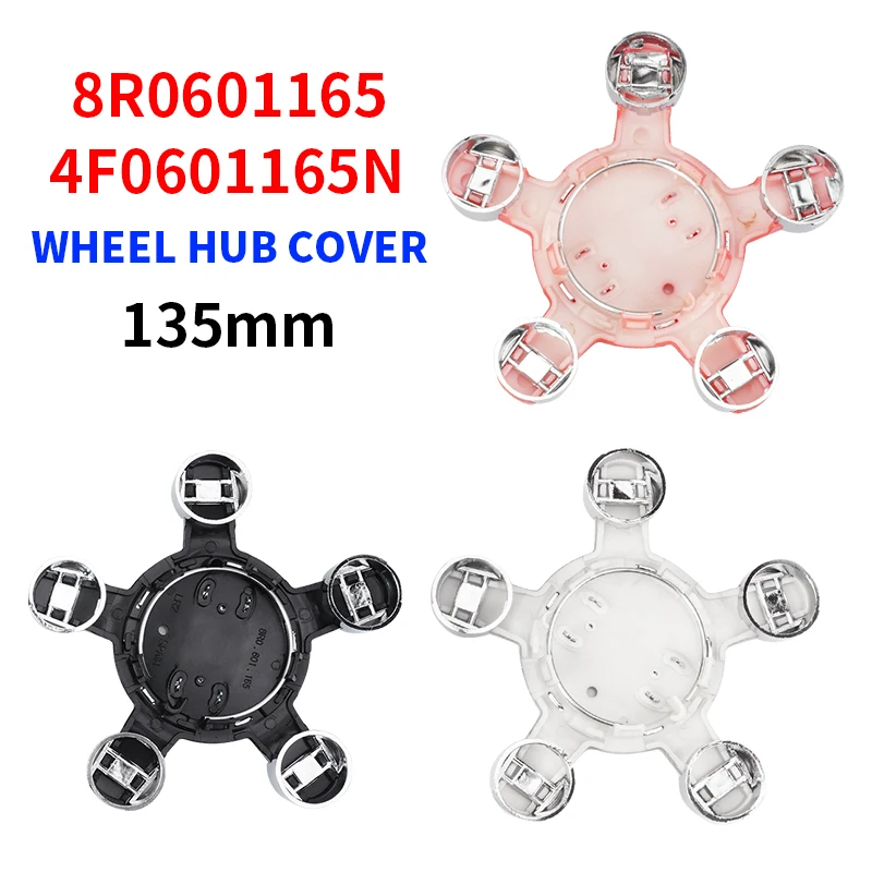 4 Pz 135Mm Car Wheel Center Cap Coprimozzo Badge Logo 8 R0601165 4F0601165N Per Audi A1 A3 A4 A5 A6 A7 Q3 Q5 Q7 Tt B5 B6 B7 8P 8V