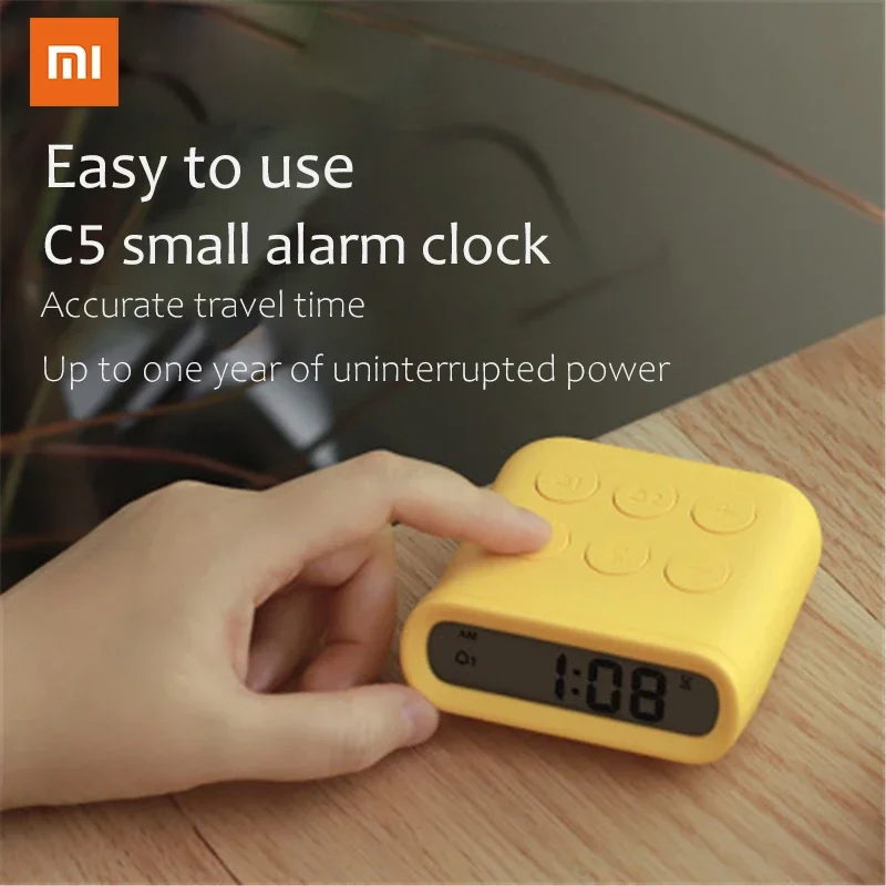 Xiaomi-despertador Eletrônico Pequeno Multifuncional Relógio Luminoso de Cabeceira Relógio Estudantil c5
