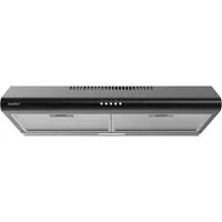 Range Hood 30inch,Under Cabinet Ducted/Ductless Convertible Slim Vent Hood,Stainless Steel,3 Speed Exhaust Fan and 2 LED Lights 1