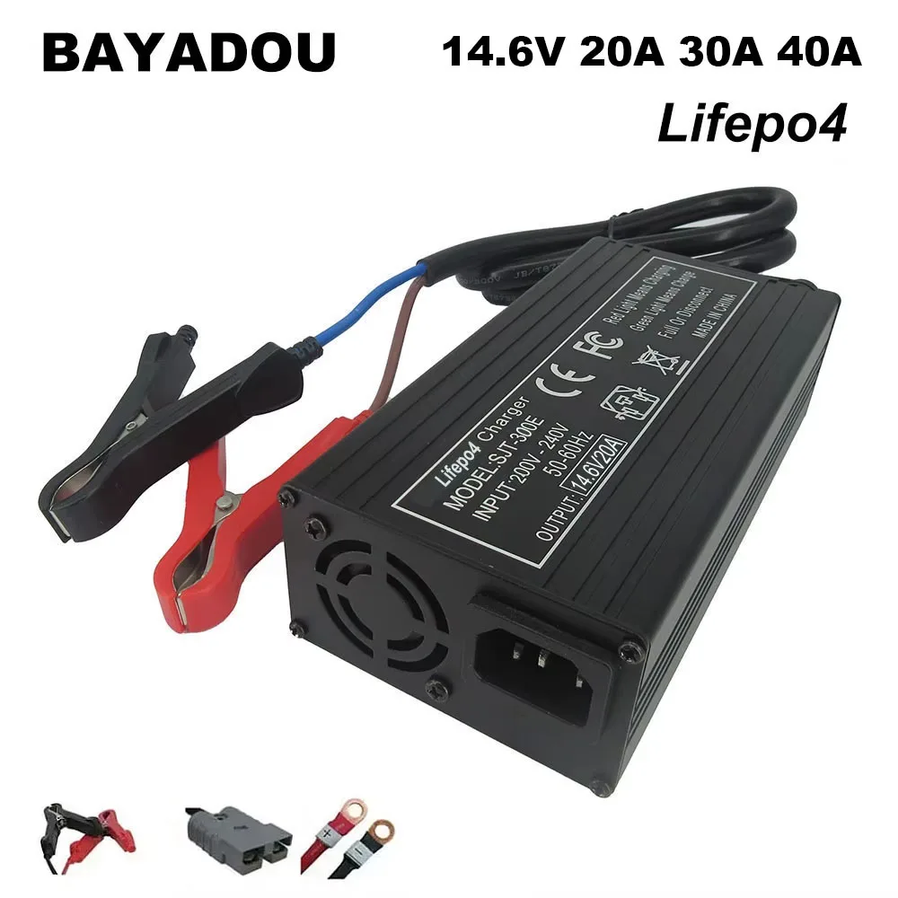 Chargeur LiFePO4 14.6V 20A Pour Batteries Lithium Fer Phosphate 12V - Charge Rapide, Protections Multiples, Connecteur Anderson