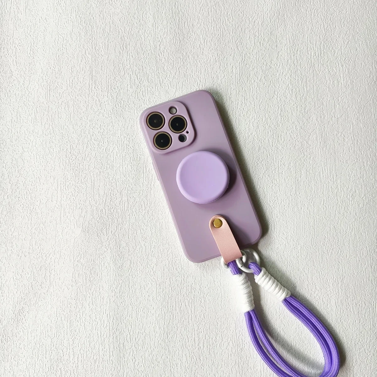Silicone Phone Case with Lanyard Wrist Strap and Stand Feature
