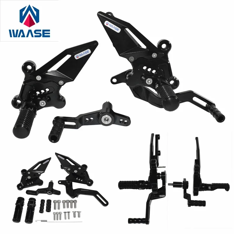 

WAASE Driver Adjustable Rider Rear Sets Rearset Footrest Foot Rest Pegs For Yamaha MT-09 MT09 SP V3 2021 2022 2023