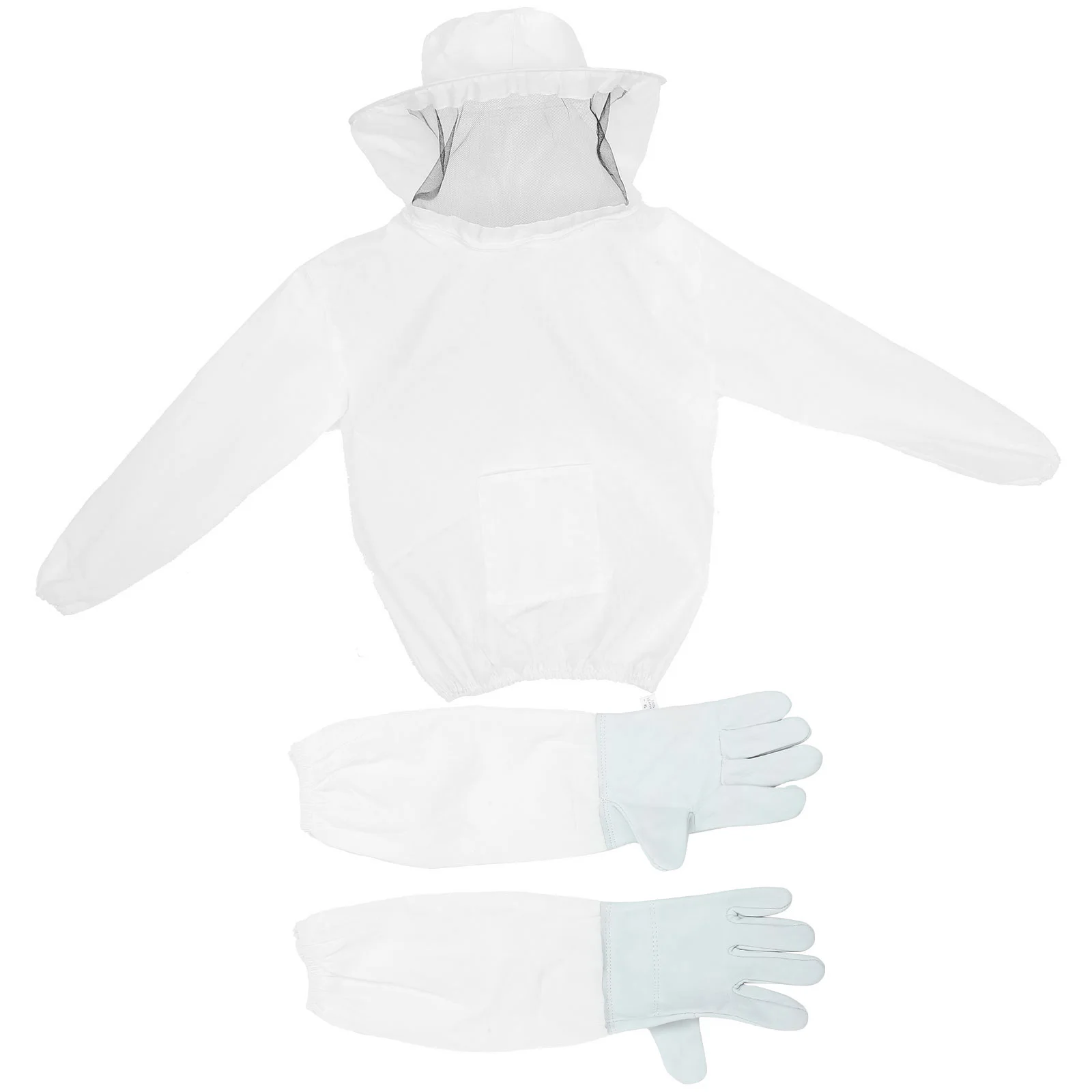 

1 Set of Beekeeping Suit Convenient Beekeeper Hat Design Work Clothes Long Gloves