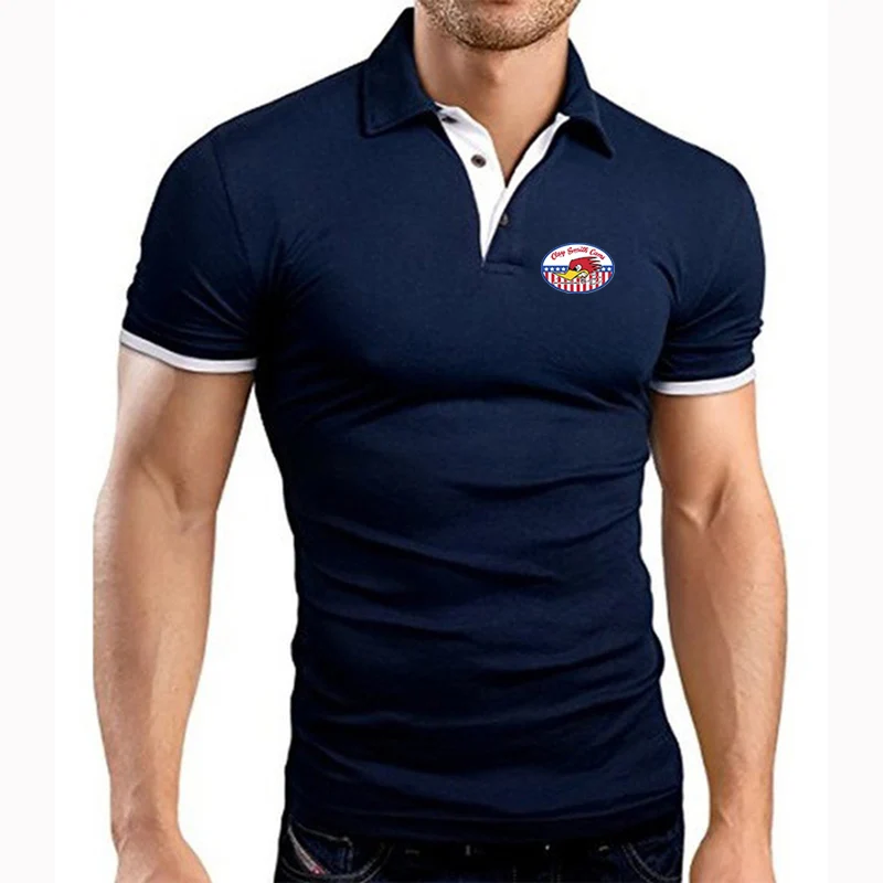 Summer Mens Cotton Slim Fit Polo Shirt