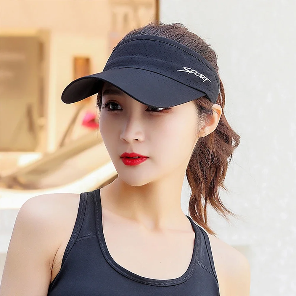 

Fashion Beach Garden Hat Sun Visor Sun Cap Sun Protection Sunshade Tennis Travel Cap Wide Brim Adjustable Womens