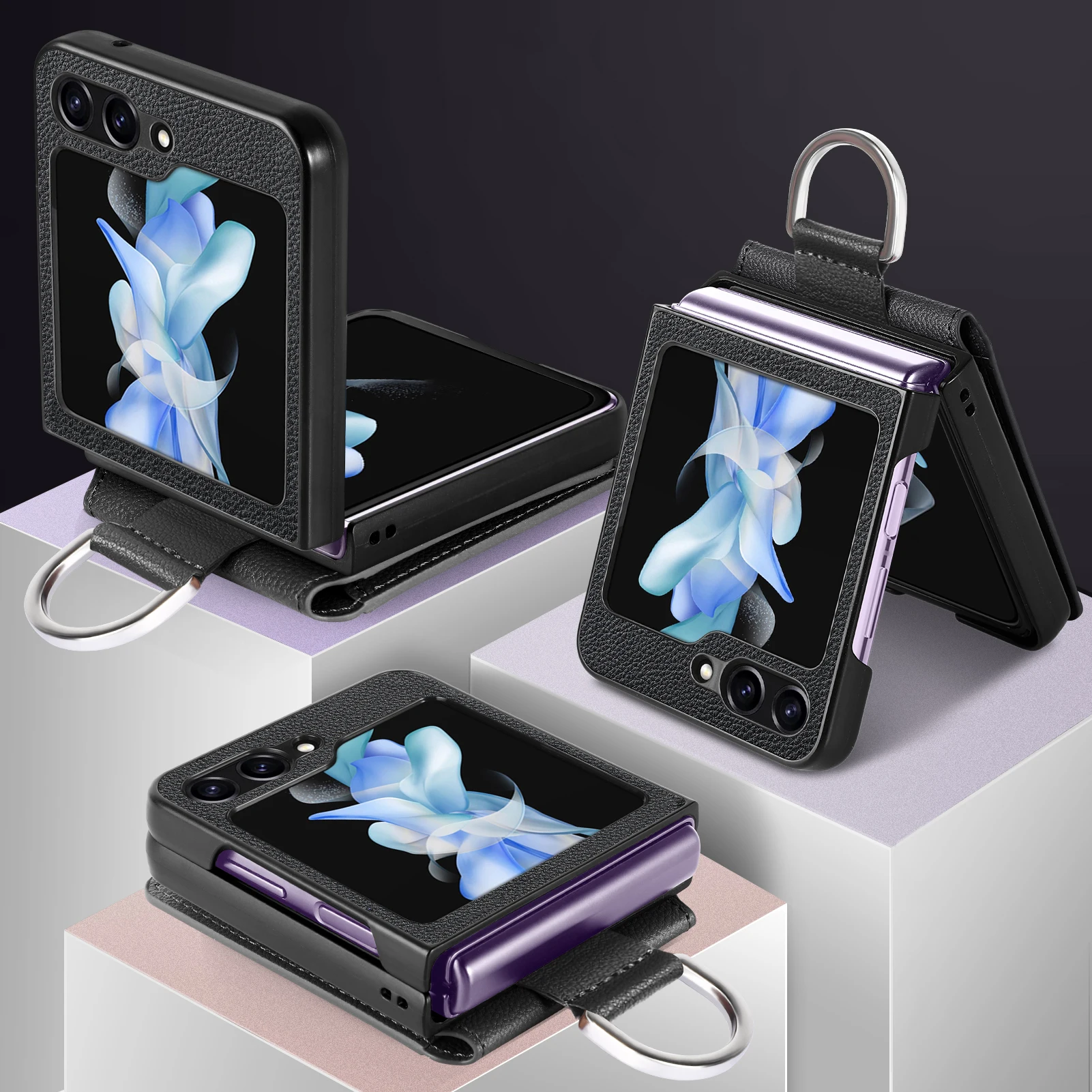 

Чехол-Кошелек для телефона Samsung Galaxy Z Flip 5 Flip5 Flip4 Flip3, флип 4 3, кожа, футляр для карт, чехол для сотового телефона