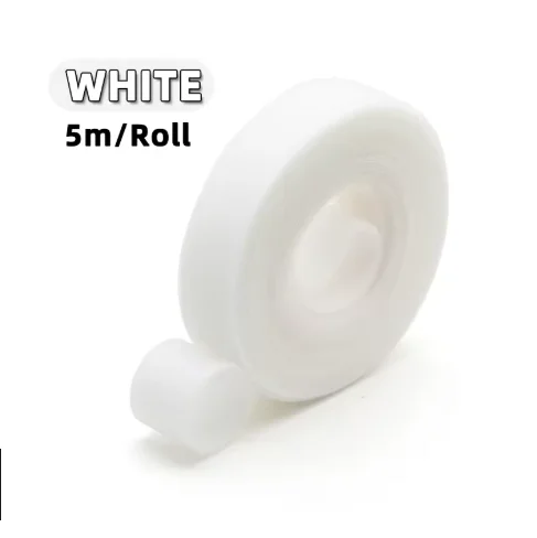 Colorful Adhesive Back-to-Back Hook & Loop Strap Roll - Versatile Cable Management and Organization Solution (5m Roll)