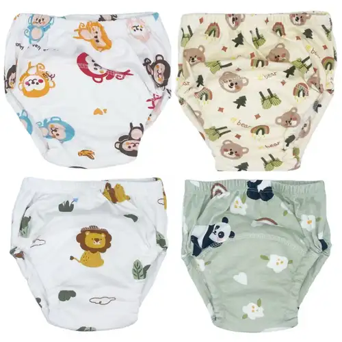 4PCS Baby Waterproof Diapers Pee Shorts Underwears Reusable Soft Ecological Cotton Toddler Potty Training Pants For Boys Girls - Image 7