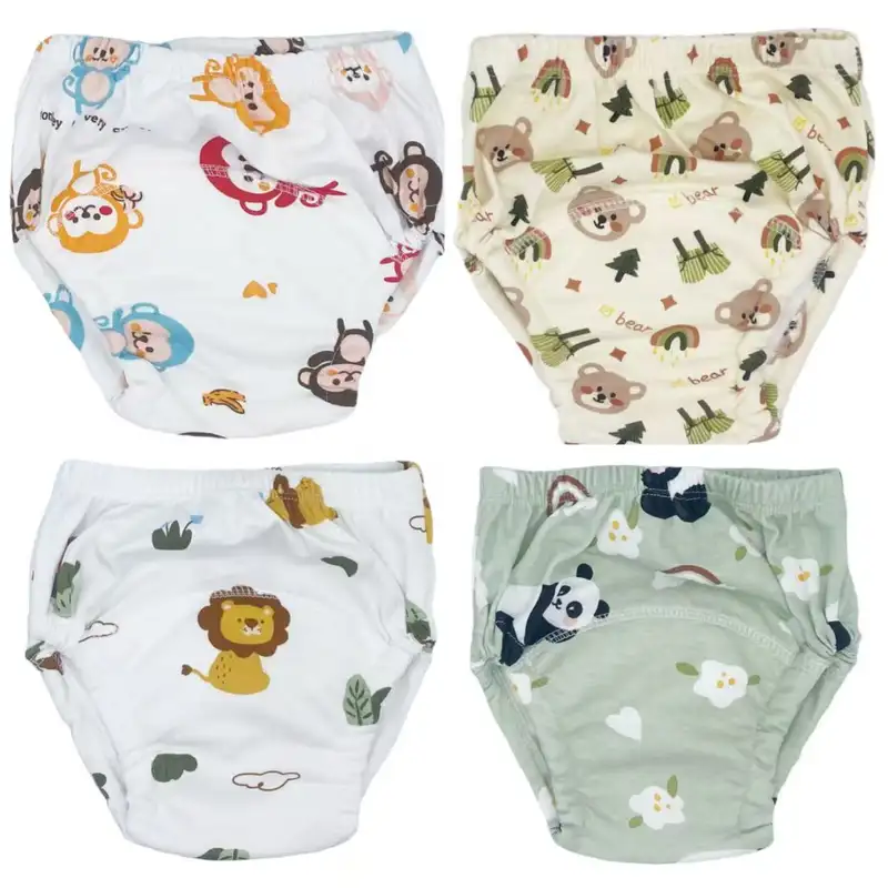 4PCS Baby Waterproof Diapers Pee Shorts Underwears Reusable Soft Ecological Cotton Toddler Potty Training Pants For Boys Girls - Image 7
