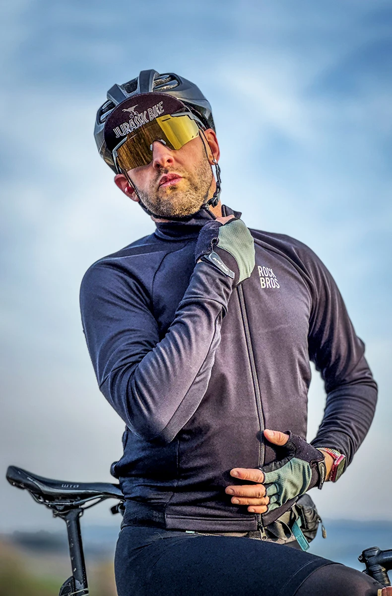 winter cycling jacket front view