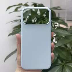 Skin - friendly Smooth Touch Candy Case - Air Liquid Silicone Full - wrap Soft Bumper - iPhone 15 (Baby blue)