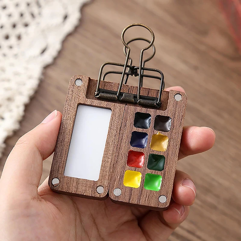 Plastic Paint Palette Portable Travel 8 Grid 0.5ml Watercolor Paint Palette Oil Paints Tray Box
