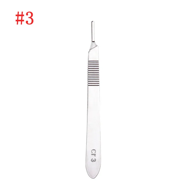 10Pcs Carbon Steel Knife Handle Blade Kit Carving Knife Repair Tools Set DIY Cutting PCB Repair Animal Scalpel Knife Hand Tools No. 3 Knife Handle