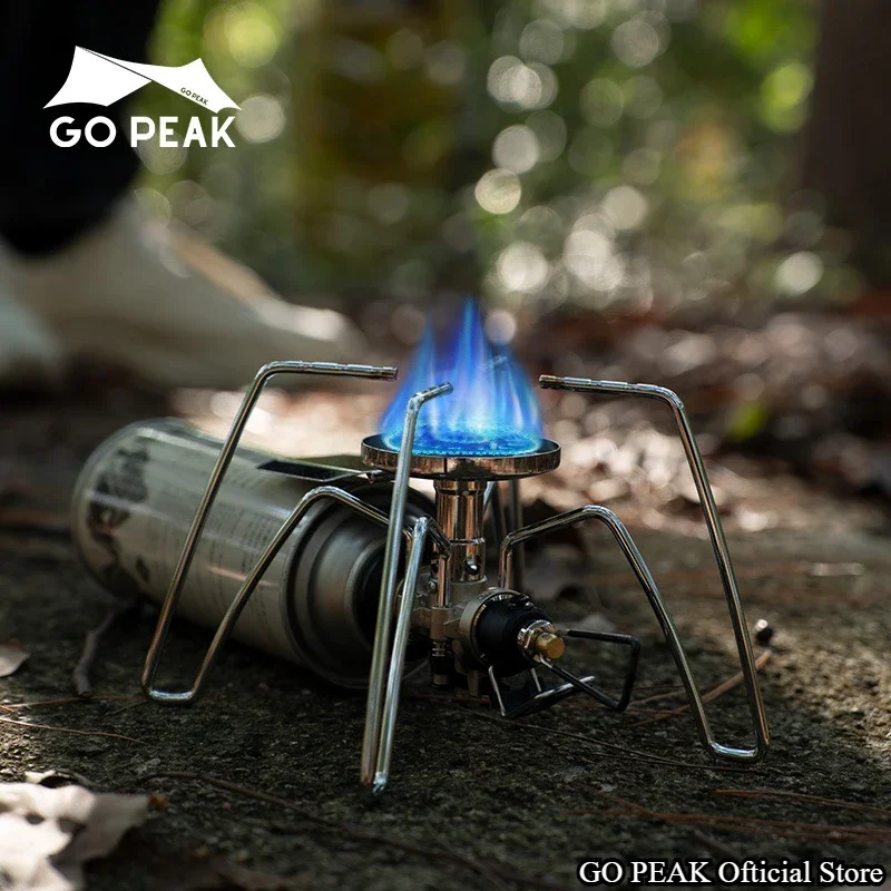 GOPEAK Spider Stove Black Spider Folding Card Stove Camping Tableware Camping Kitchenware Barbecue Gas