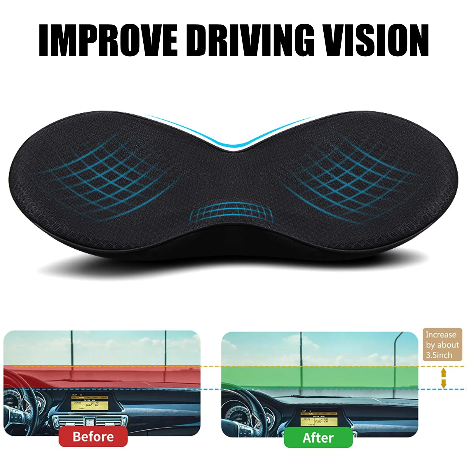 Car Seat Cushion - Memory Foam Car Seat Pad - Sciatica & Lower Back Pain  Relief - Car Seat Cushions for Driving - Road Trip Essentials for Drivers  2023 - $10.99