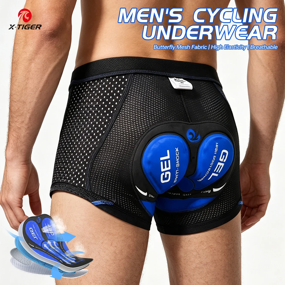 X-TIGER Herren Radsport Unterwäsche Shorts 5d Gel Pad atmungsaktive rutsch feste Bike Shorts Fahrrad Unterhose MTB Rennrad Reit shorts