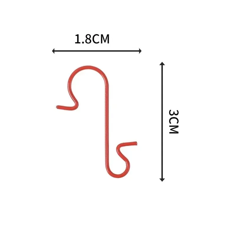 200/50PCS Christmas Metal S-Shaped Hooks for Tree Ball Pendant