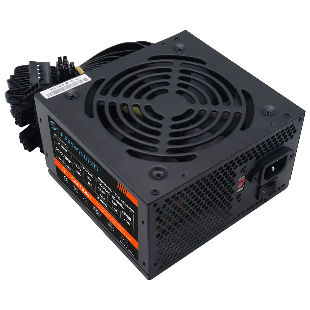 700W PC PSU 전원 공급 장치 검정색 게임용 조용한 120mm 팬 24핀 12V ATX ??BTC용 데스크탑 컴퓨터 전원 공급 장치