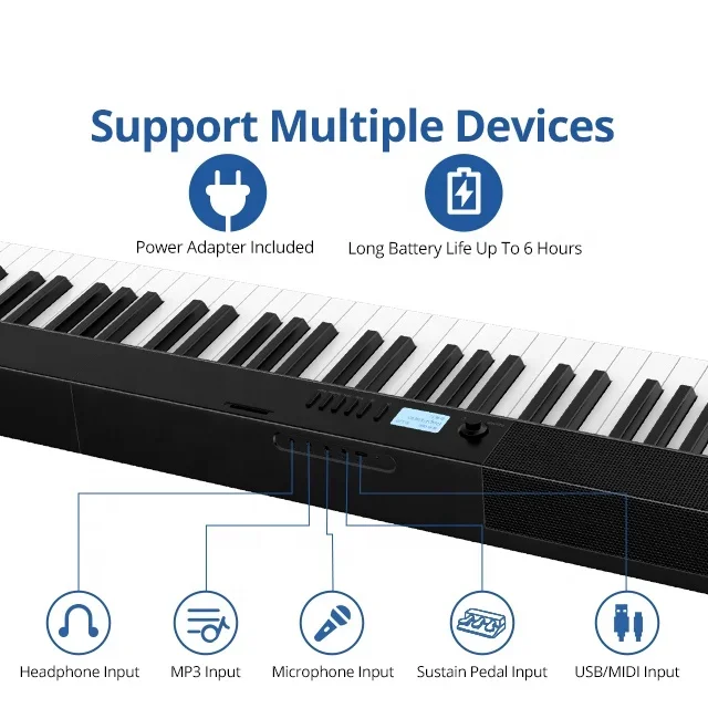 TERENCE V30 Folding Piano 88鍵盤 Amazon.com: TERENCE V30 Digital Piano 88 Key Weighted